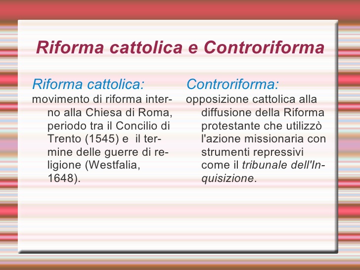 Riforma e Controriforma Blog didattico Riforma e Controriforma Blog didattico