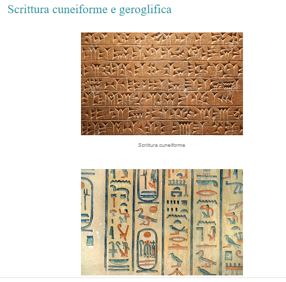 scrittura geroglifica e cuneiforme differenze