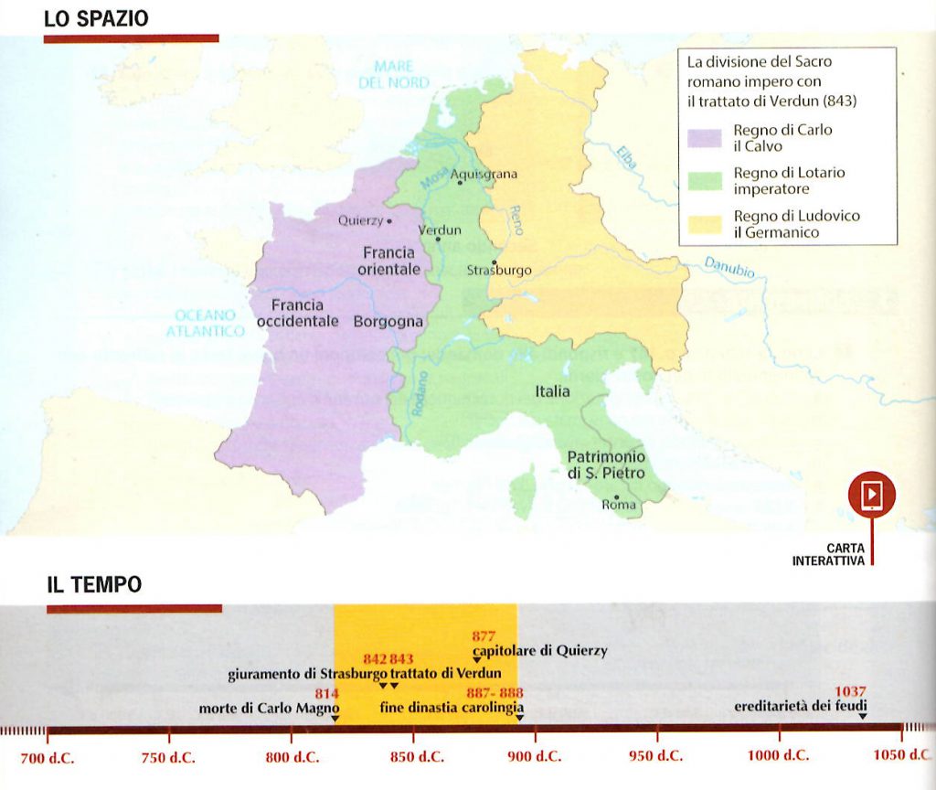 divisione del regno di Carlo Magno