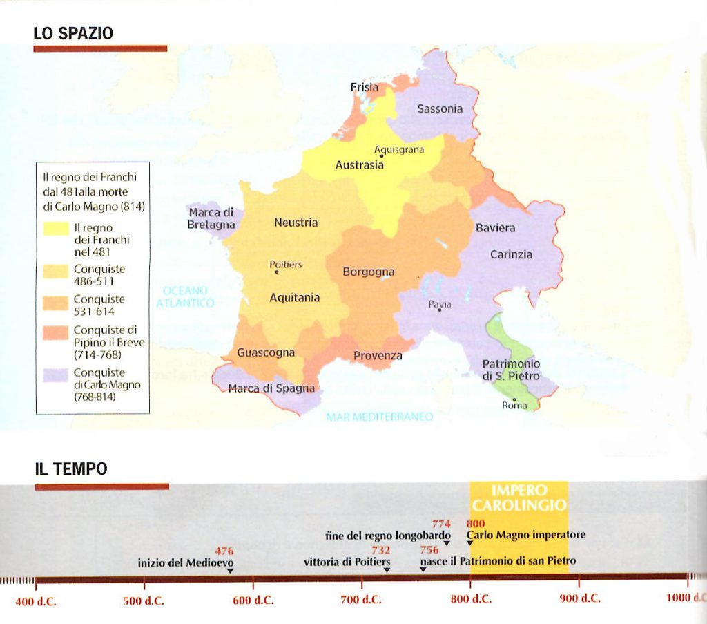 mappa regno franchi