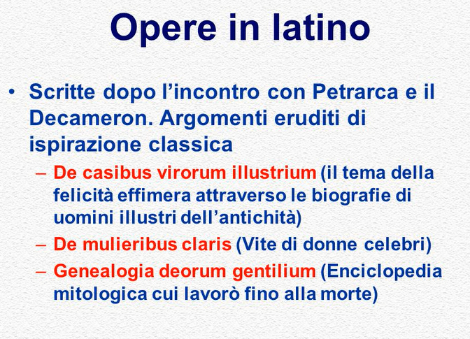 opere in latino boccaccio