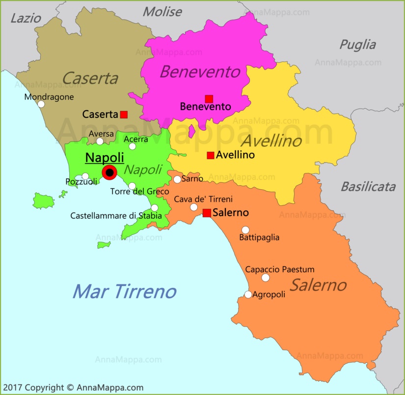 mappa campania