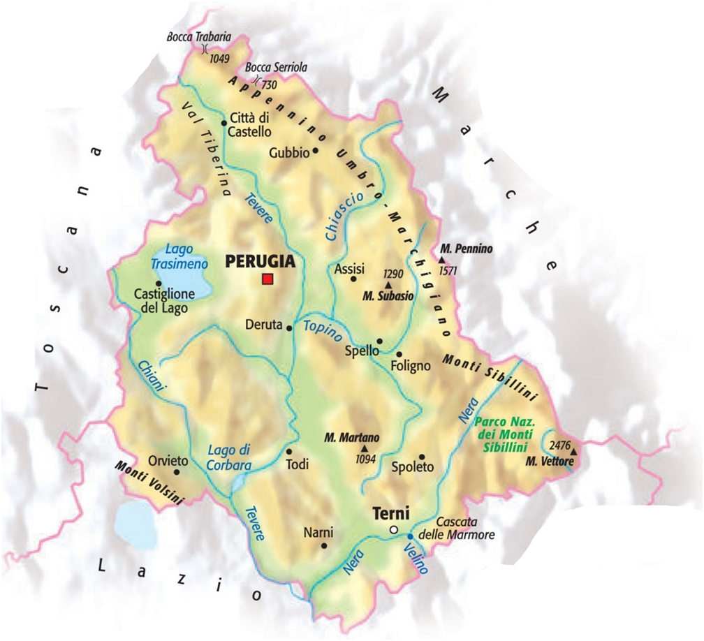 umbria mappa