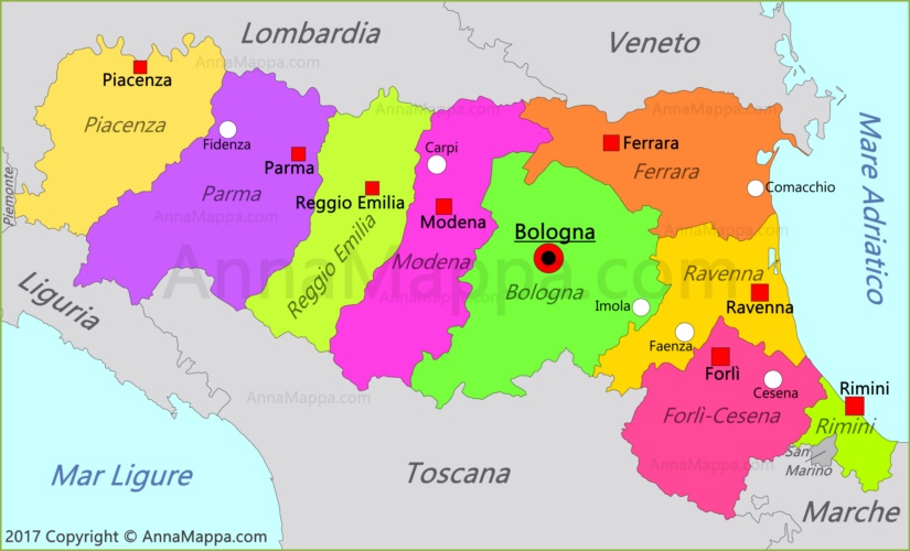 emilia romagna mappa
