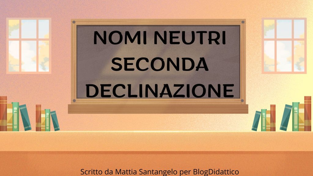 Declinazione sostantivi neutri della seconda declinazione del greco antico
