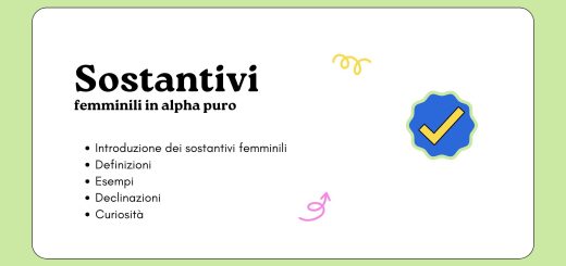 Sostantivi femminili in alpha puro