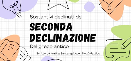 Declinazione dei sostantivi maschili e femminili della seconda declinazione del greco antico