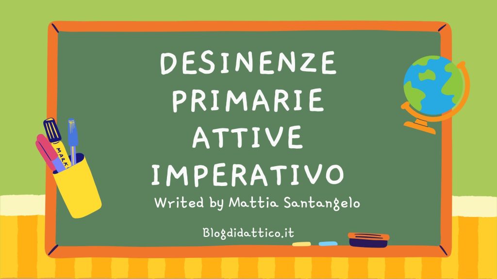 Le desinenze primarie attive dell'imperativo dei verbi in ω