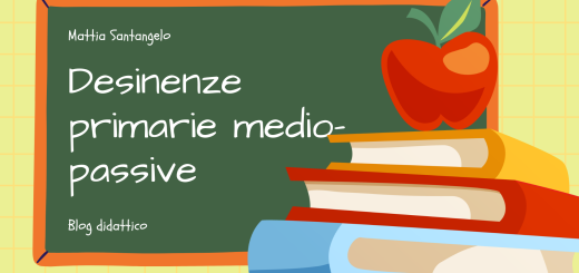 Desinenze primarie medio-passive dell'indicativo e dell'infinito dei verbi in ω