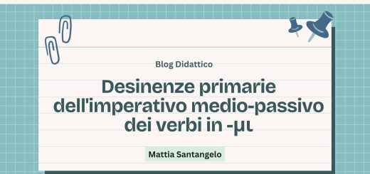 Desinenze primarie dell'imperativo medio-passivo dei verbi in -μι