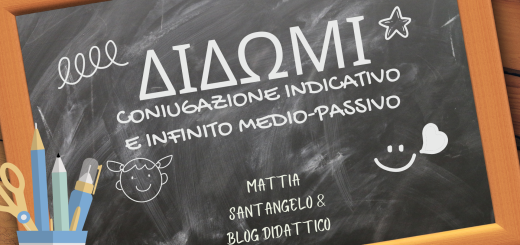 Coniugazione dell'indicativo e dell'infinito medio-passivo del verbo δίδωμι