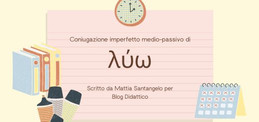 Coniugazione dell'imperfetto medio-passivo di λύω