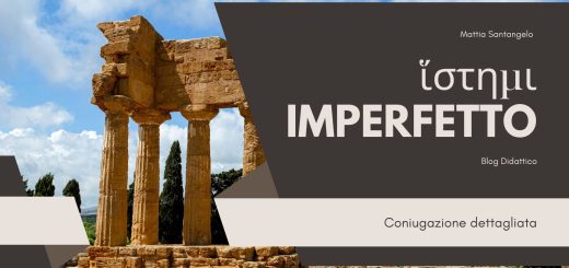 Coniugazione dell'indicativo imperfetto attivo di ἵστημι