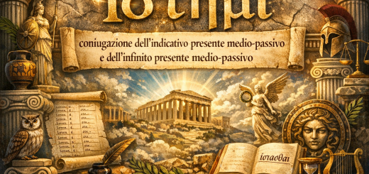 ἵστημι: coniugazione dell'indicativo presente medio-passivo e dell'infinito presente medio-passivo