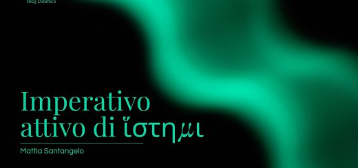 Coniugazione dell'imperativo attivo presente di ἵστημι